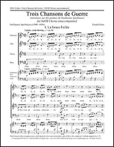 Trois Chansons de Guerre SATB choral sheet music cover